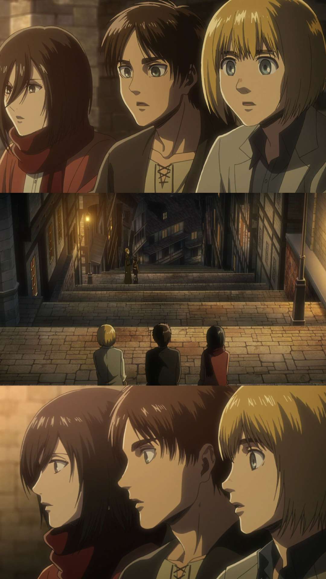 Attack On Titan Eren Mikasa Armin Wallpaper